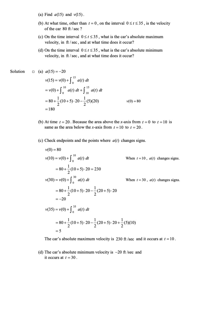 Motion of a Particle, Distance, and Displacement in Application of Integration